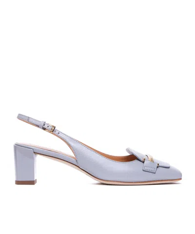 TOD'S TOD'S LOGO ENGRAVED SLINGBACK PUMPS
