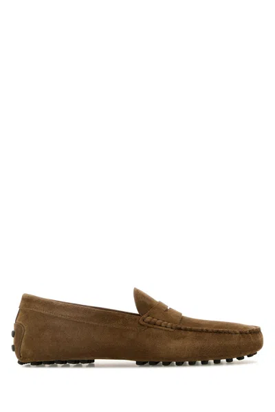 TOD'S BROWN SUEDE LOAFERS