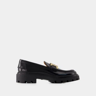 TOD'S MOCASSINS GOMMA PESANTE - TOD'S - CUIR - NOIR