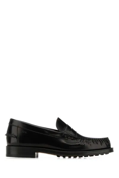 TOD'S TOD'S BLACK LEATHER LOAFERS