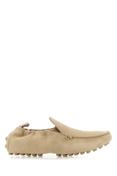 TOD'S SAND SUEDE LOAFERS