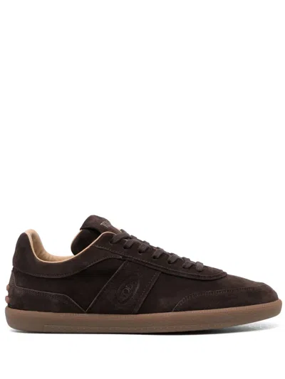 TOD'S SUEDE LOW-TOP SNEAKERS