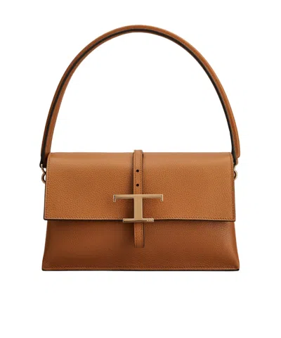 TOD'S TOD'S T TIMELESS FLAP SHOULDER BAG