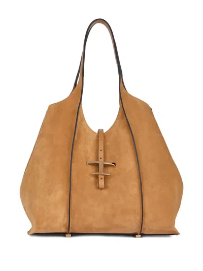 TOD'S T-TIMELESS SUEDE SHOULDER BAG