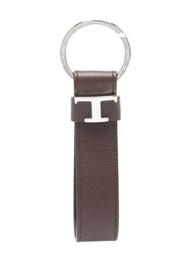TOD'S TIMELESS-LOGO LEATHER KEYRING