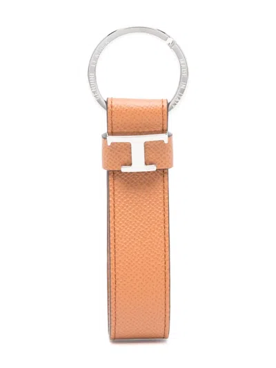 TOD'S TIMELESS-LOGO LEATHER KEYRING