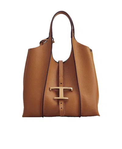 TOD'S TOD'S TIMELESS LOGO PLAQUE MINI TOTE BAG