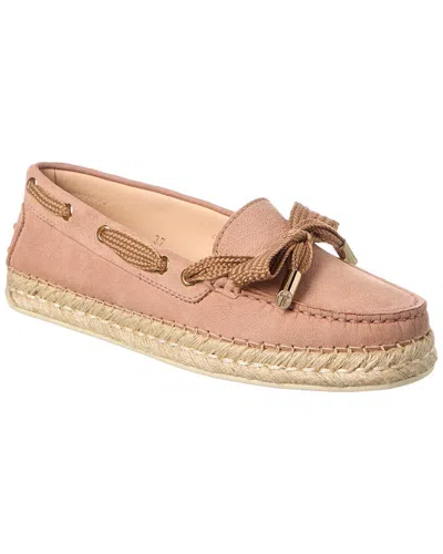 TOD'S TOD’S GOMMINI LEATHER ESPADRILLE