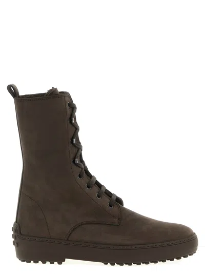 TOD'S WINTER GOMMINO BOOTS AND ANKLE BOOTS BROWN