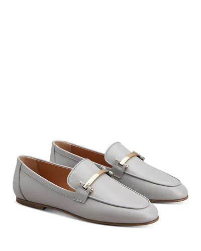 TOD'S WOMEN'S LEATHER LOAFER FLATS