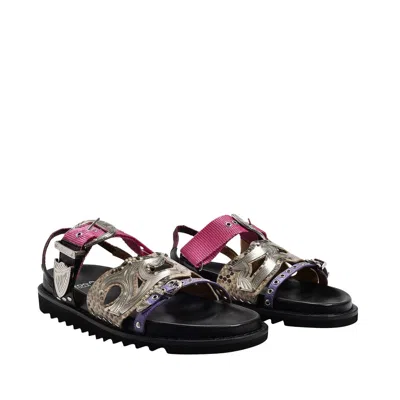 TOGA AJ1018 SANDALS - TOGA PULLA - BLACK - LEATHER