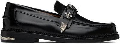 TOGA VIRILIS BLACK METAL LOAFERS