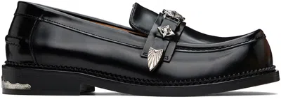 TOGA VIRILIS BLACK POLISHED LOAFERS