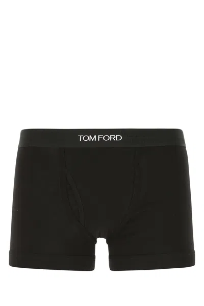 TOM FORD BLACK STRETCH COTTON BOXER