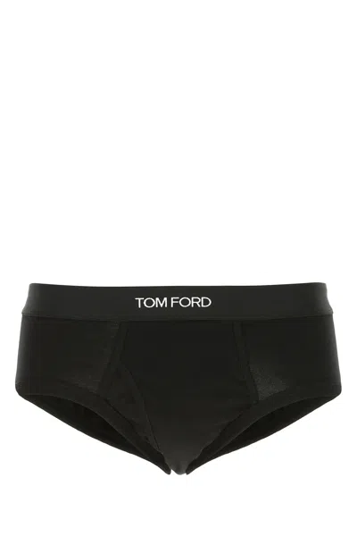 TOM FORD BLACK STRETCH COTTON SLIP