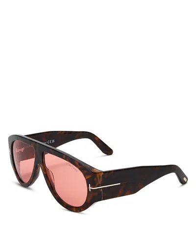 TOM FORD BRONSON PILOT SUNGLASSES, 60MM