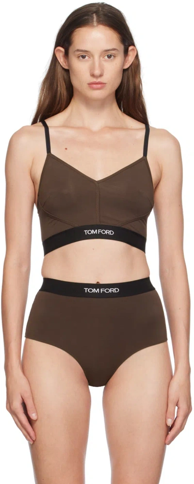 TOM FORD BROWN MODAL SIGNATURE BRALETTE