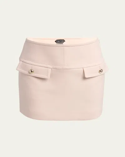TOM FORD BUTTONED WOOL MINI SKIRT