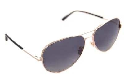 TOM FORD TOM FORD CLARK POLARIZED SUNGLASSES 59MM TF823 28D MEN PILOT ROSE GOLD GREY BLUE