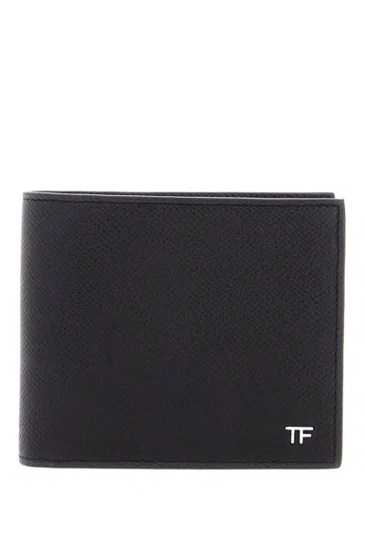 TOM FORD COMPACT FOLDABLE BLACK CALFSKIN WALLET MADE