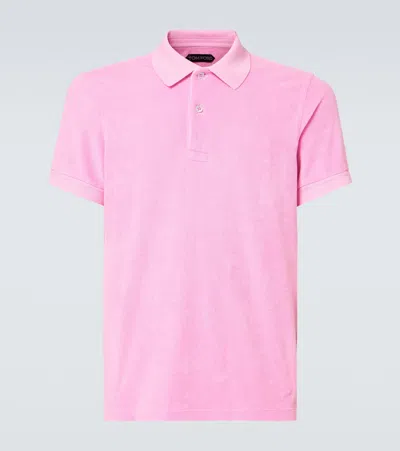 TOM FORD COTTON-BLEND TERRY POLO SHIRT
