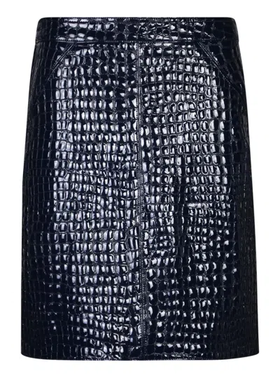 TOM FORD CROC PRINT SKIRT