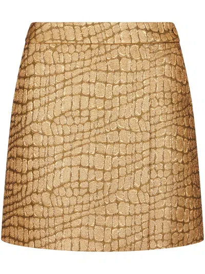 TOM FORD CROCODILE-JACQUARD MINI SKIRT