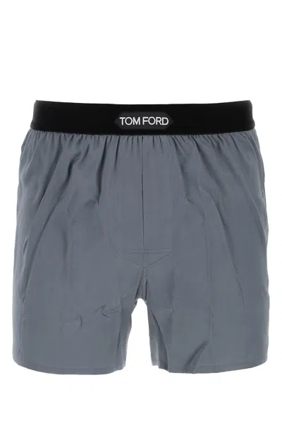 TOM FORD DARK GREY SATIN BOXER