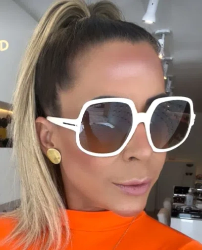 TOM FORD TOM FORD DELPHINE FT0992 - 25Z IVORY SUNGLASSES