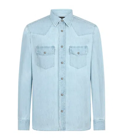 TOM FORD DENIM CHAMBRE WESTERN SHIRT