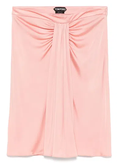 TOM FORD DRAPED-DETAIL MINI SKIRT