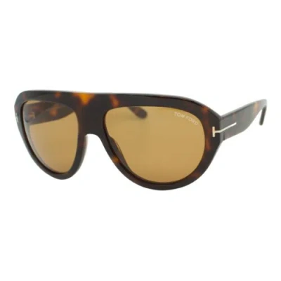 TOM FORD TOM FORD FELIX 589 56E BROWN HAVANA BROWN LENS MENS SUNGLASSES 59-16-140 W/CASE