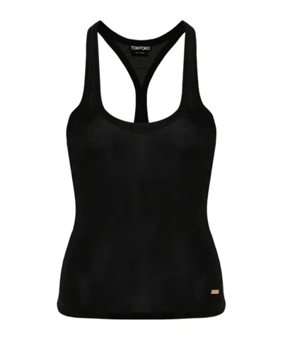 TOM FORD TOM FORD LOGO PLAQUE TANK TOP