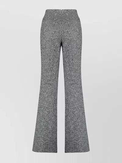 TOM FORD FLARED HIGH-RISE TWEED TROUSERS WITH BACK POCKETS