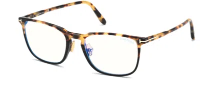 TOM FORD TOM FORD FT 5699-B 056 TORTOISE CRYSTAL & BLACK/BLUE BLOCK EYEGLASSES