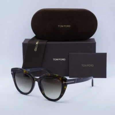 TOM FORD TOM FORD FT0938 52F DARK HAVANA/BROWN GRADIENT 53-20-140 SUNGLASSES