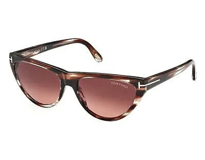 TOM FORD TOM FORD FT0990-55T-56 COLOURED HAVANA SUNGLASSES