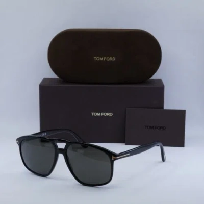 TOM FORD TOM FORD FT1000 01A SHINY BLACK/SMOKE 58-15-140 SUNGLASSES