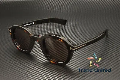 TOM FORD TOM FORD FT1100 52E PLASTIC DARK HAVANA BROWN 46 MM MEN'S SUNGLASSES