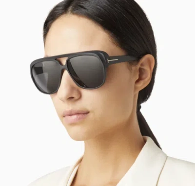 TOM FORD TOM FORD FT1103-02A-61 MATTE BLACK SUNGLASSES