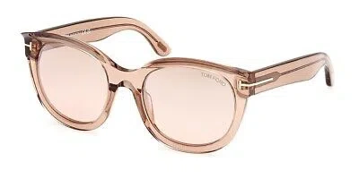 TOM FORD TOM FORD FT1114-45G-54 SHINY LIGHT BROWN SUNGLASSES