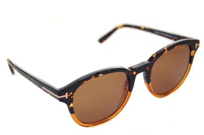 TOM FORD TOM FORD JAMESON MENS SUNGLASSES TF752 55E 52MM SOFT SQUARE ROUND HAVANA BROWN