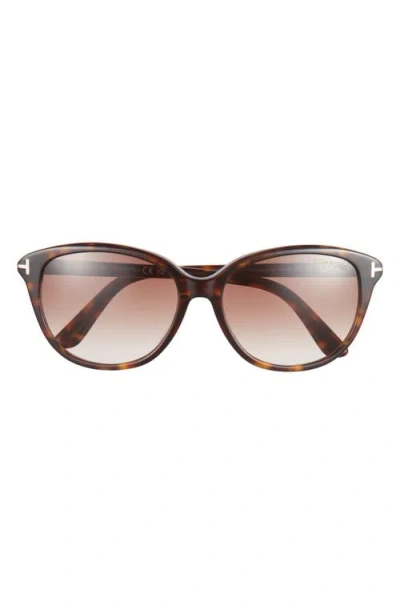 TOM FORD TOM FORD KARMEN 57MM GRADIENT ROUND SUNGLASSES