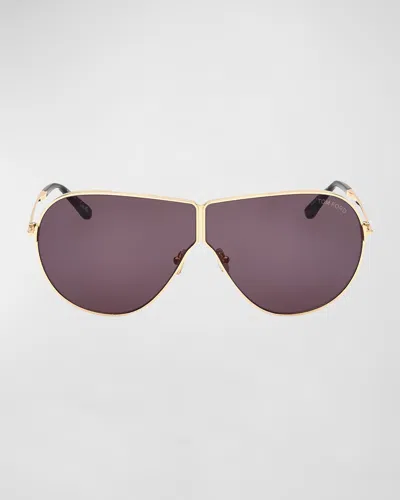 TOM FORD KEATING METAL AVIATOR SUNGLASSES