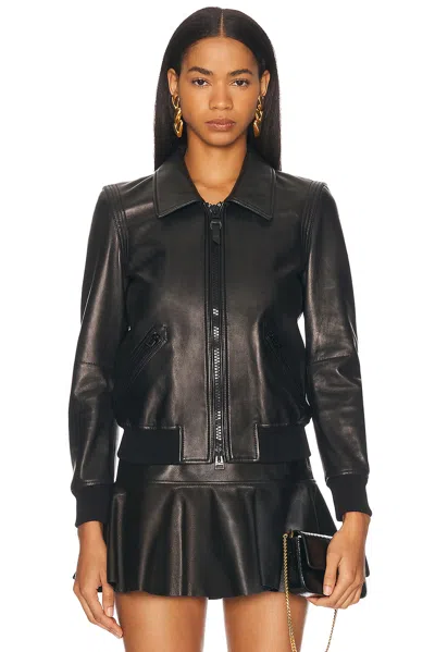 TOM FORD LEATHER COLLAR JACKET