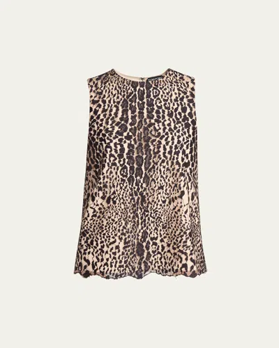 TOM FORD LEOPARD LACE SLEEVELESS TOP