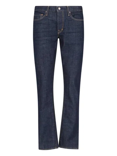 TOM FORD TOM FORD LOGO PATCH SKINNY JEANS