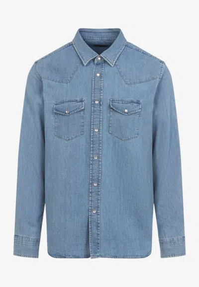 TOM FORD LONG-SLEEVED DENIM SHIRT