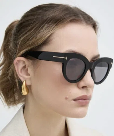 TOM FORD TOM FORD LUCILLA FT1063 - 01C SHINY BLACK SUNGLASSES