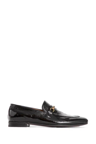 TOM FORD PRINTED PATENT EEL GIGI CHAIN LOAFERS